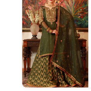 Green Chiffon Salwar Kameez Suit